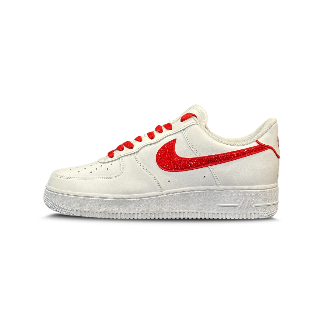 RED CRYSTAL SWOOSH AF1
