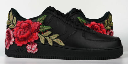 Embroided Rose Black Af1 V2