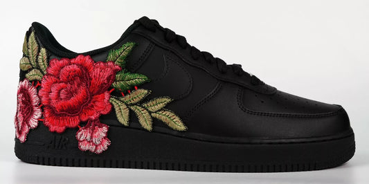 Embroided Rose Black Af1 V2