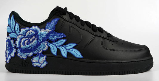 Embroided Midnight Blue Rose Black Af1 V2