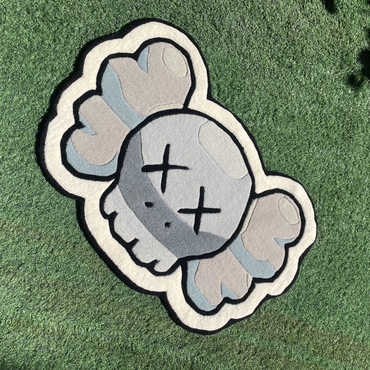 KAWS HEAD-GREY RUG