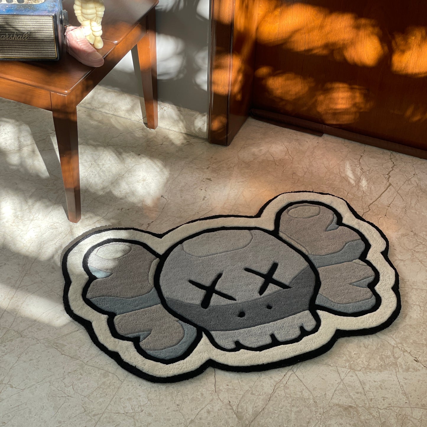KAWS HEAD-GREY RUG